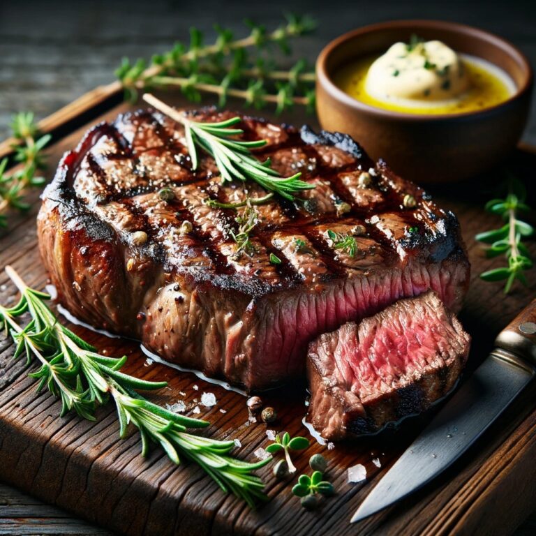 medium rare cooked steak