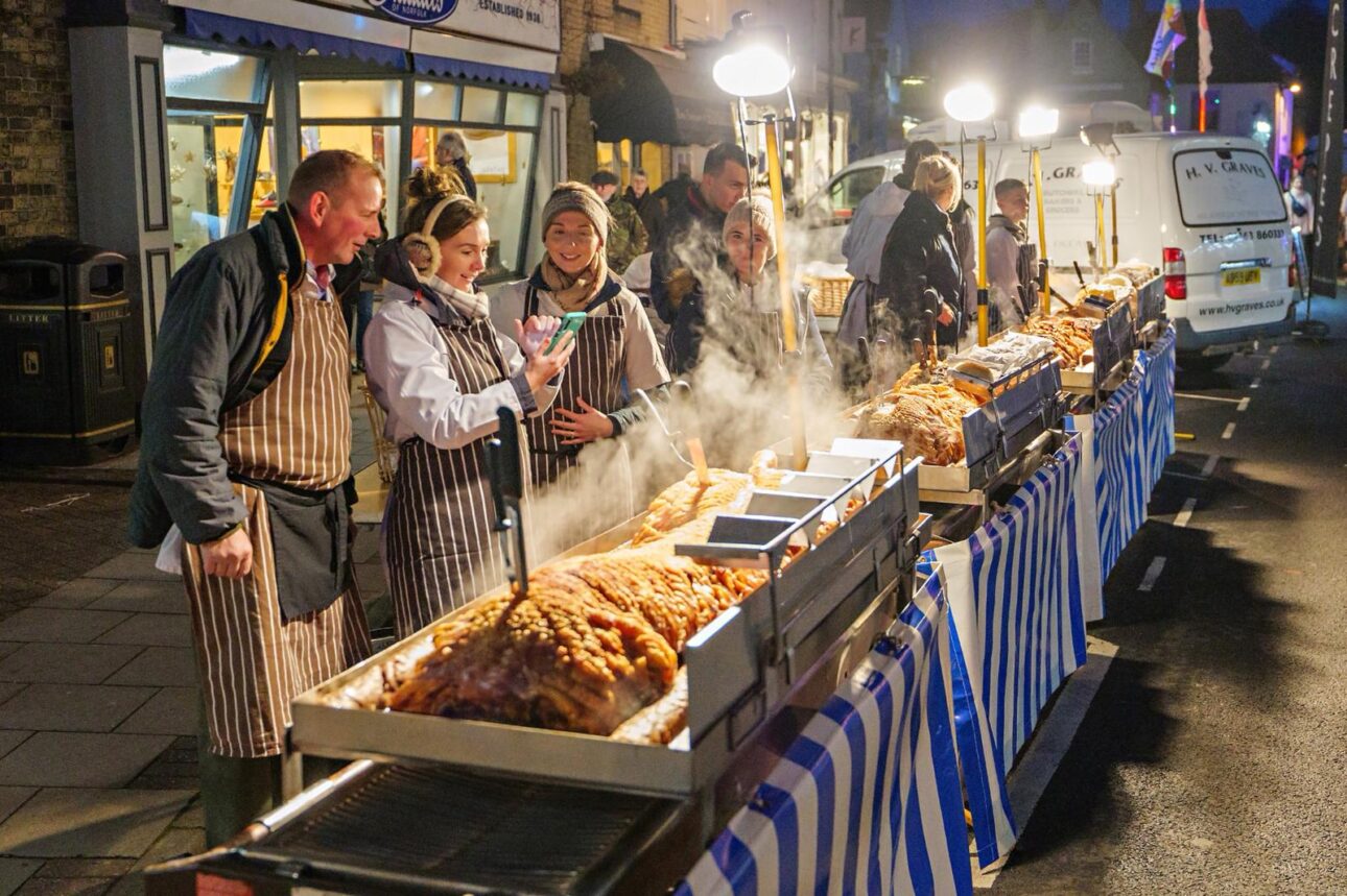 Hog Roast at the Holt Christmas Lights Switch On