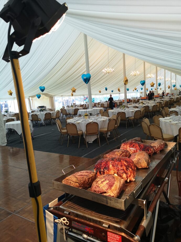 Aylsham Show Ball - honey roasted gammon and ribeye steak